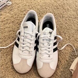 adidas White and Beige Low-Top Sneakers